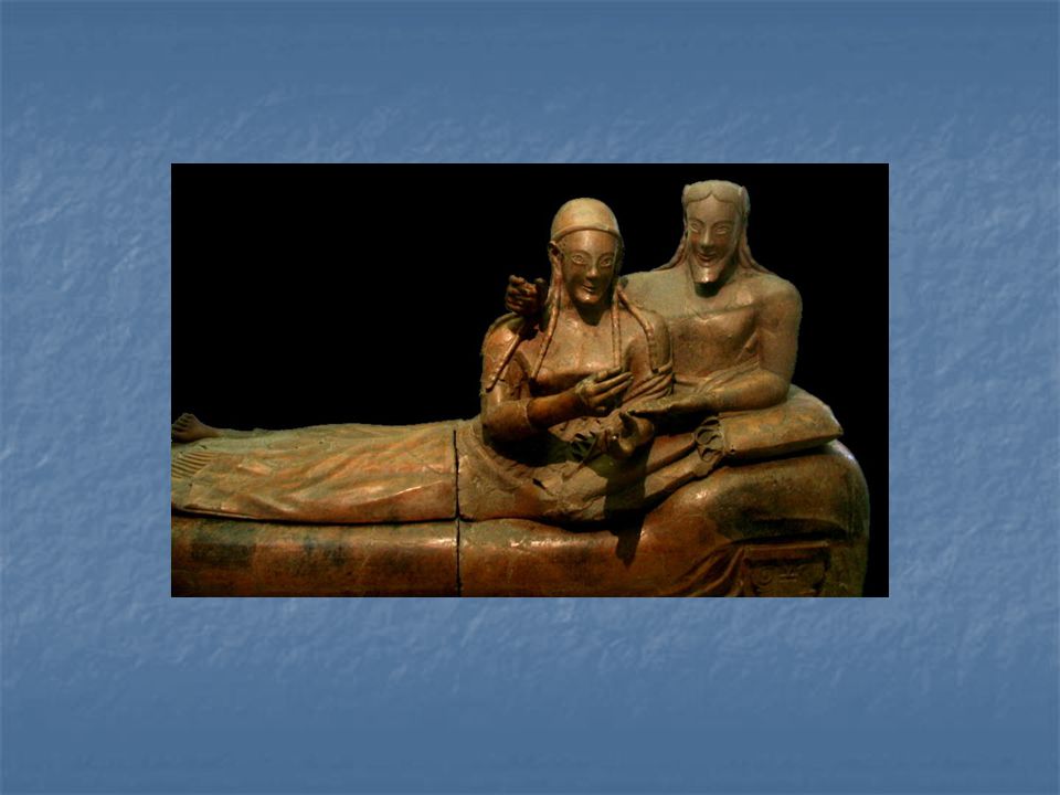 Etruský sarkofág znázorňující manželský pár, 6. století př.n.l.