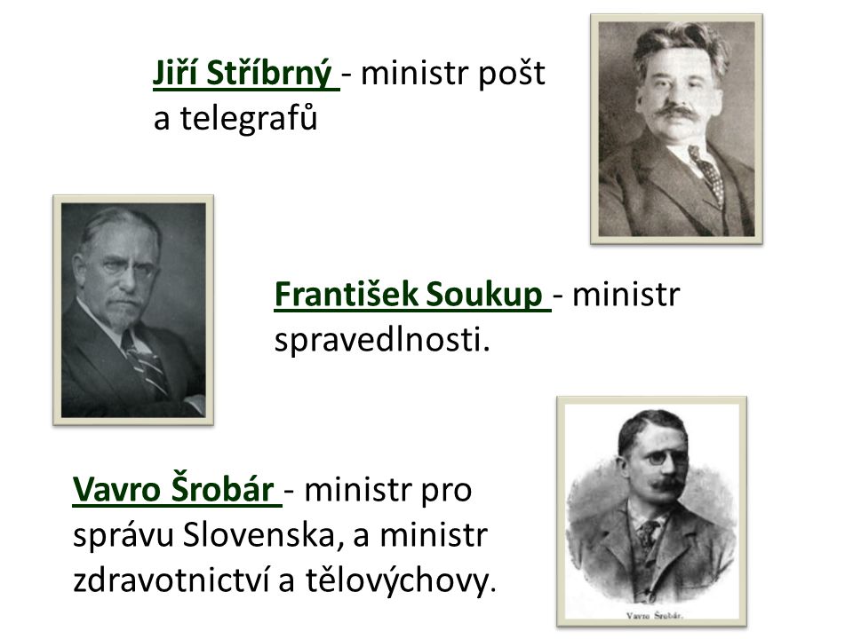 Jiří Stříbrný - ministr pošt a telegrafů