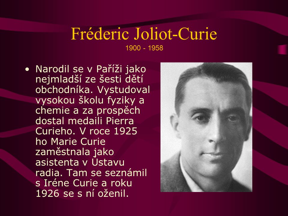 Fréderic Joliot-Curie