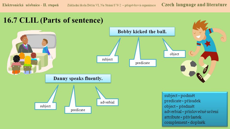 16.7 CLIL (Parts of sentence)