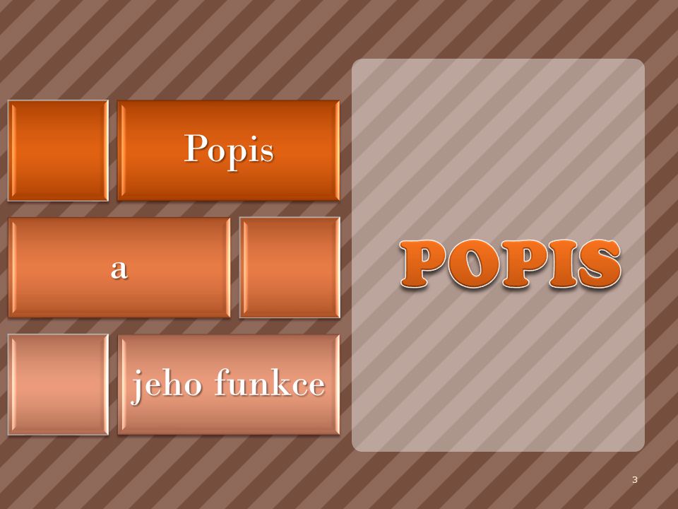 Popis POPIS a jeho funkce