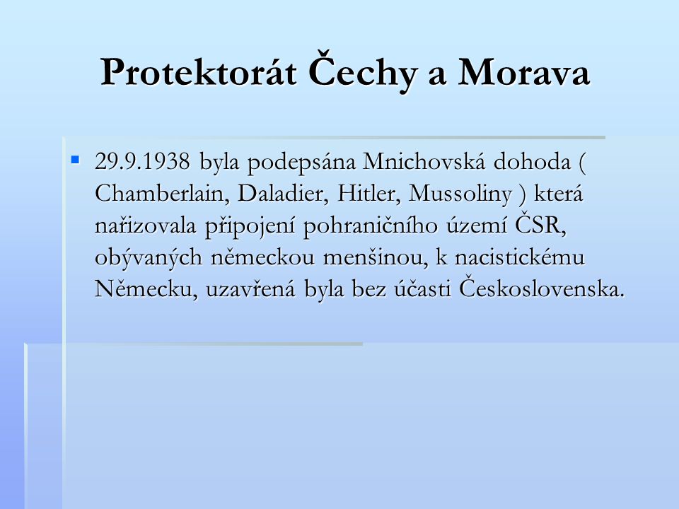 Protektorát Čechy a Morava