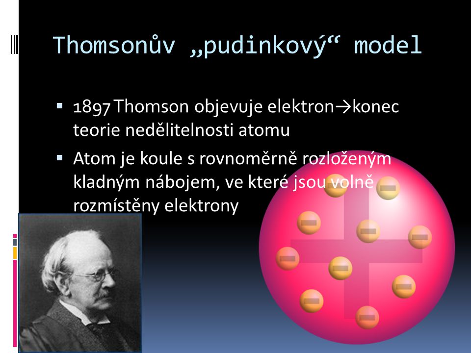 Thomsonův „pudinkový model