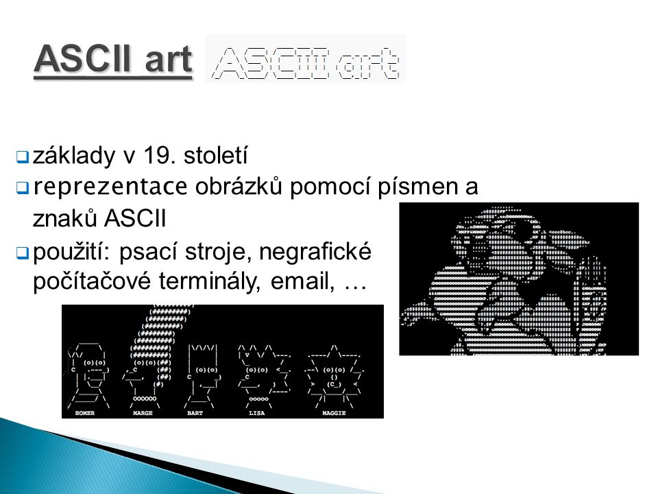 ASCII art základy v 19. století