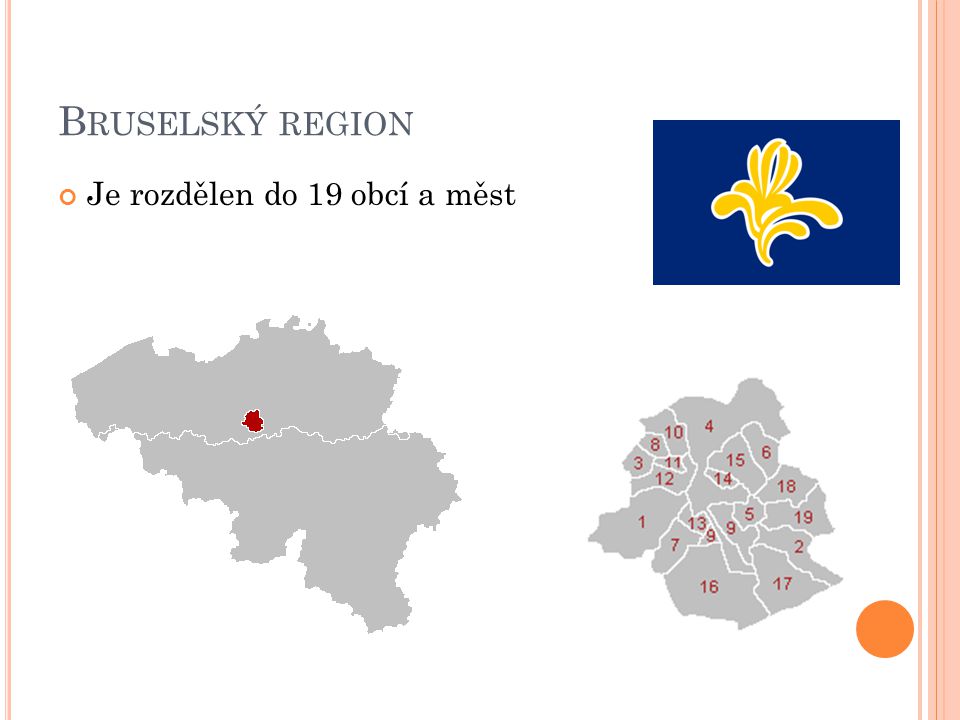 Bruselský region Je rozdělen do 19 obcí a měst