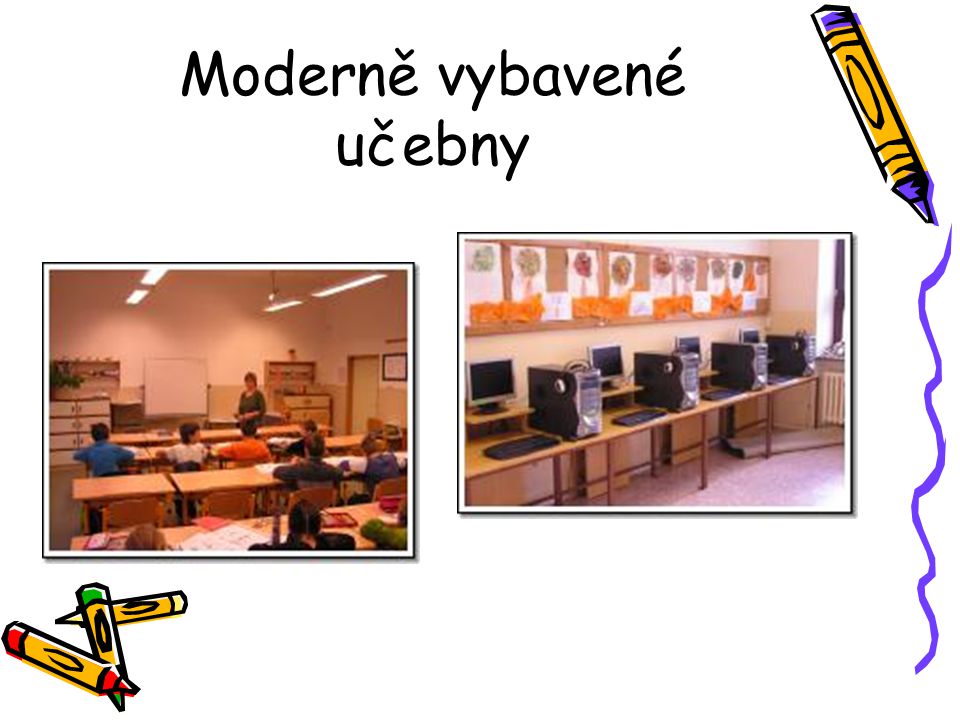 Moderně vybavené učebny