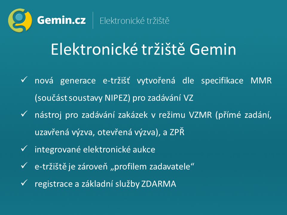 Elektronické tržiště Gemin