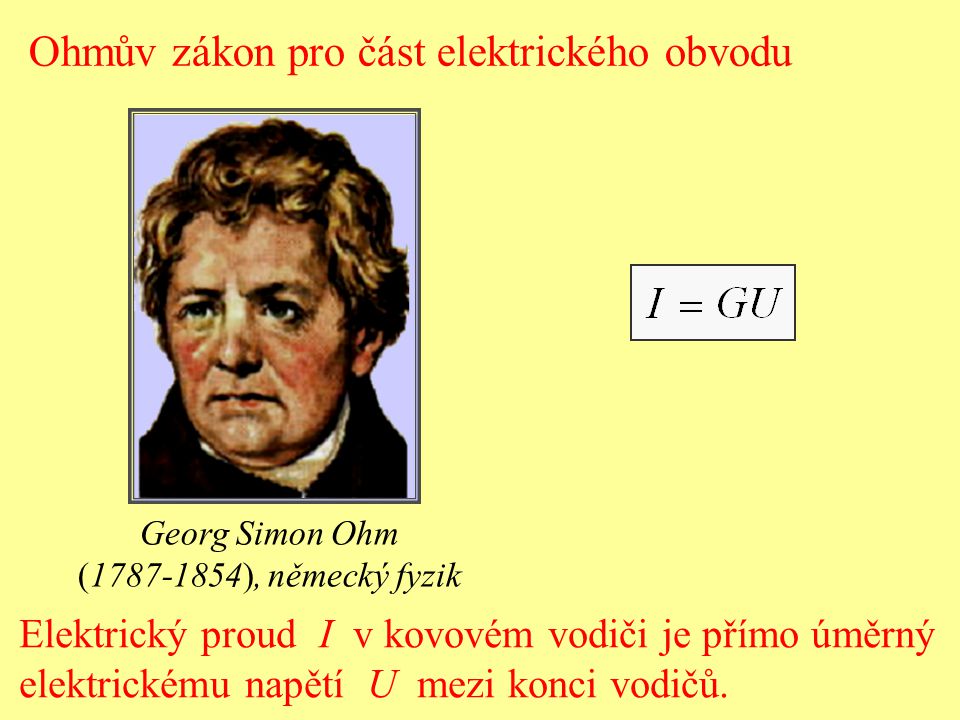 Ohmův zákon pro část elektrického obvodu