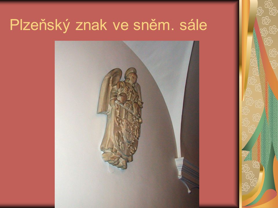 Plzeňský znak ve sněm. sále