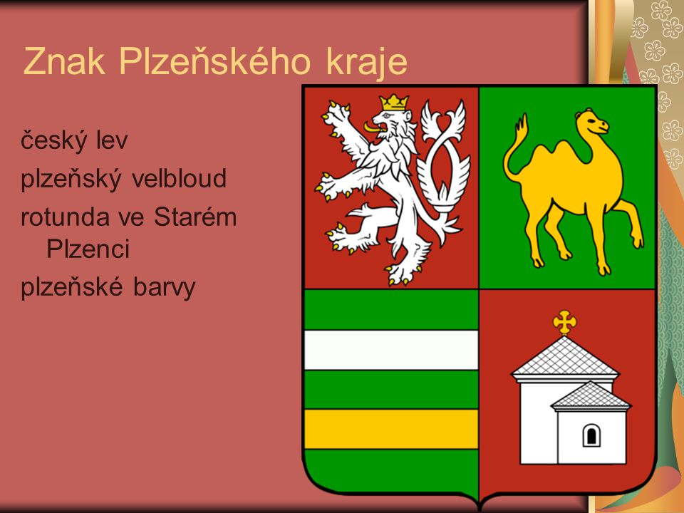 Znak Plzeňského kraje český lev plzeňský velbloud