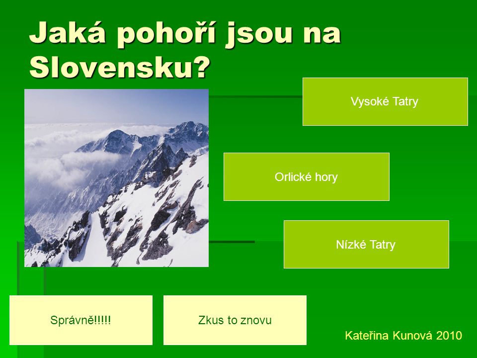 Jaká pohoří jsou na Slovensku