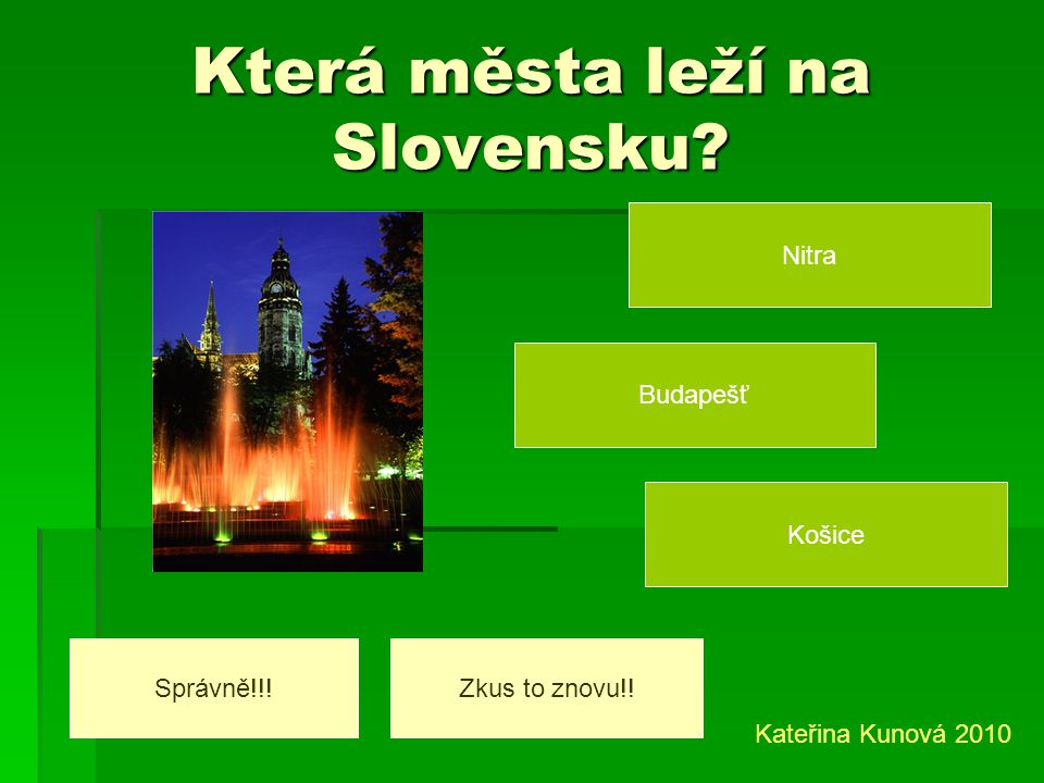 Která města leží na Slovensku
