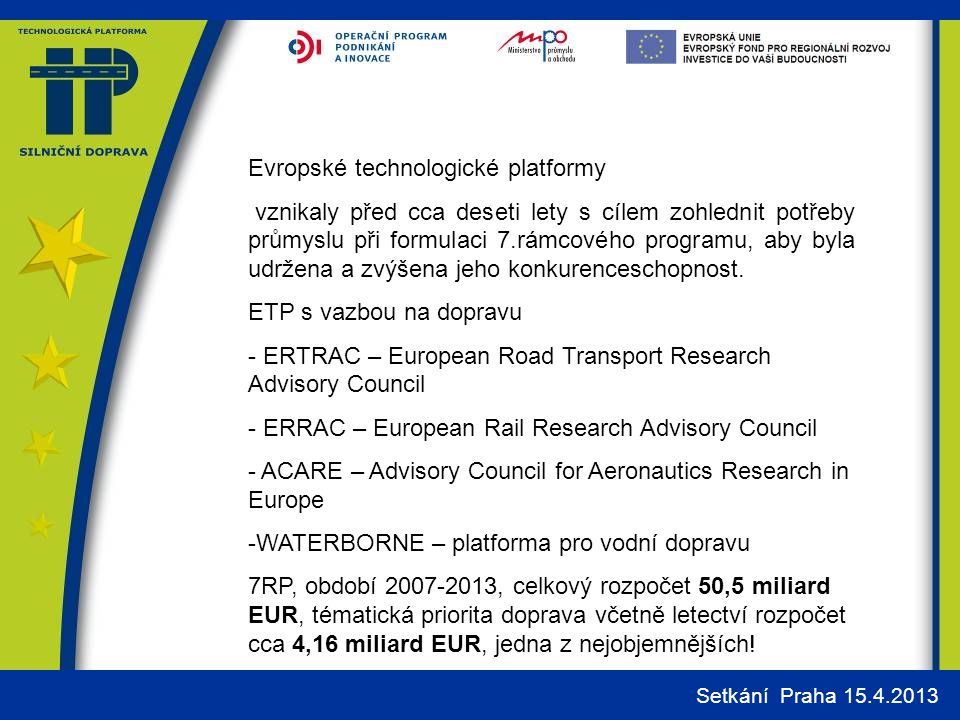 Evropské technologické platformy