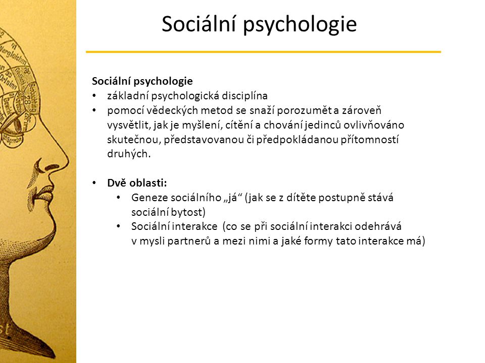 Čím se zabývá sociální psychologie?