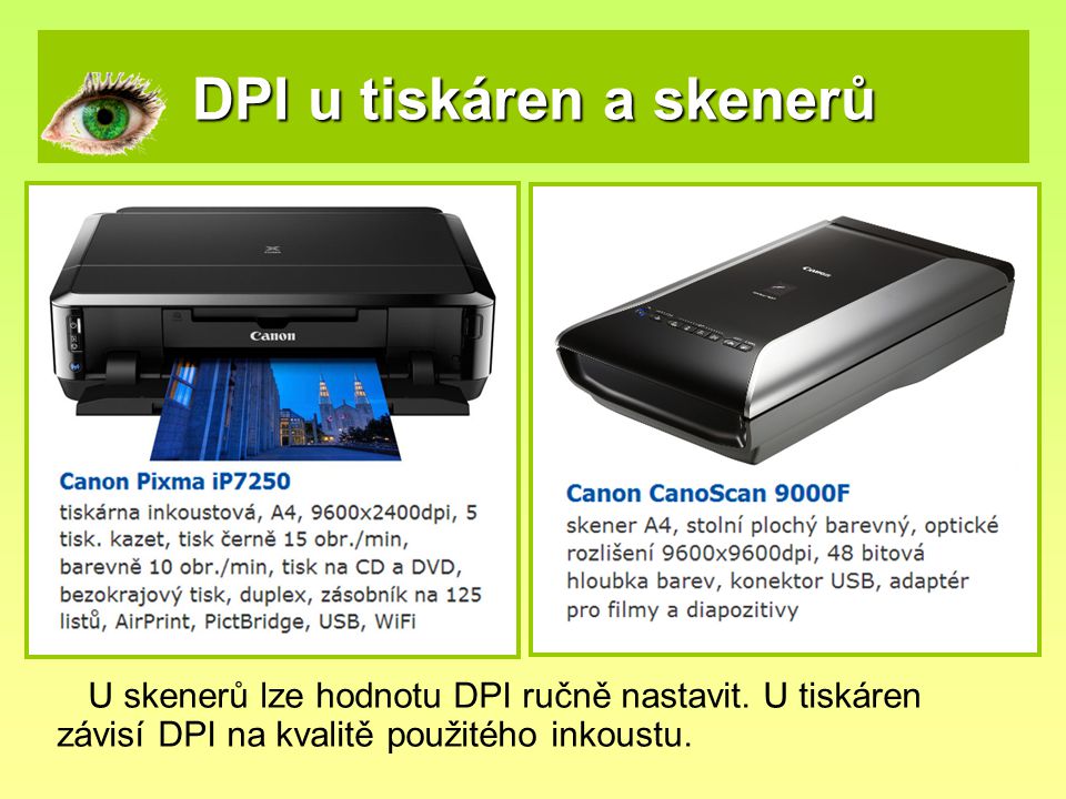DPI u tiskáren a skenerů