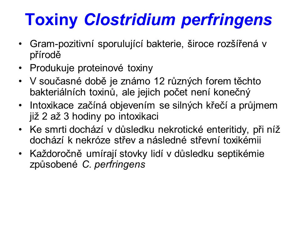 Toxiny Clostridium perfringens