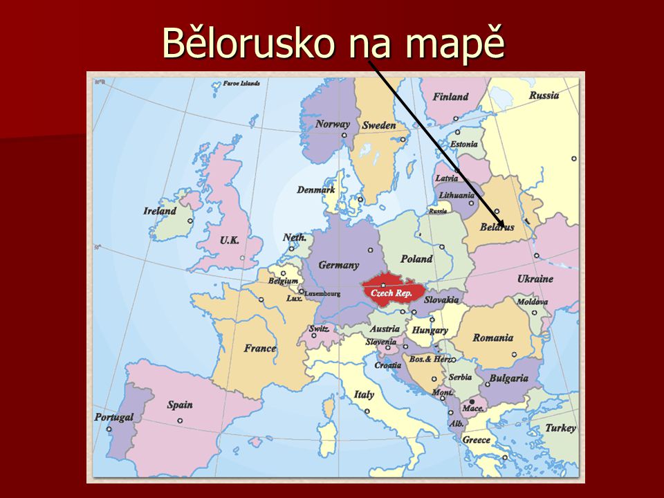 Bělorusko na mapě