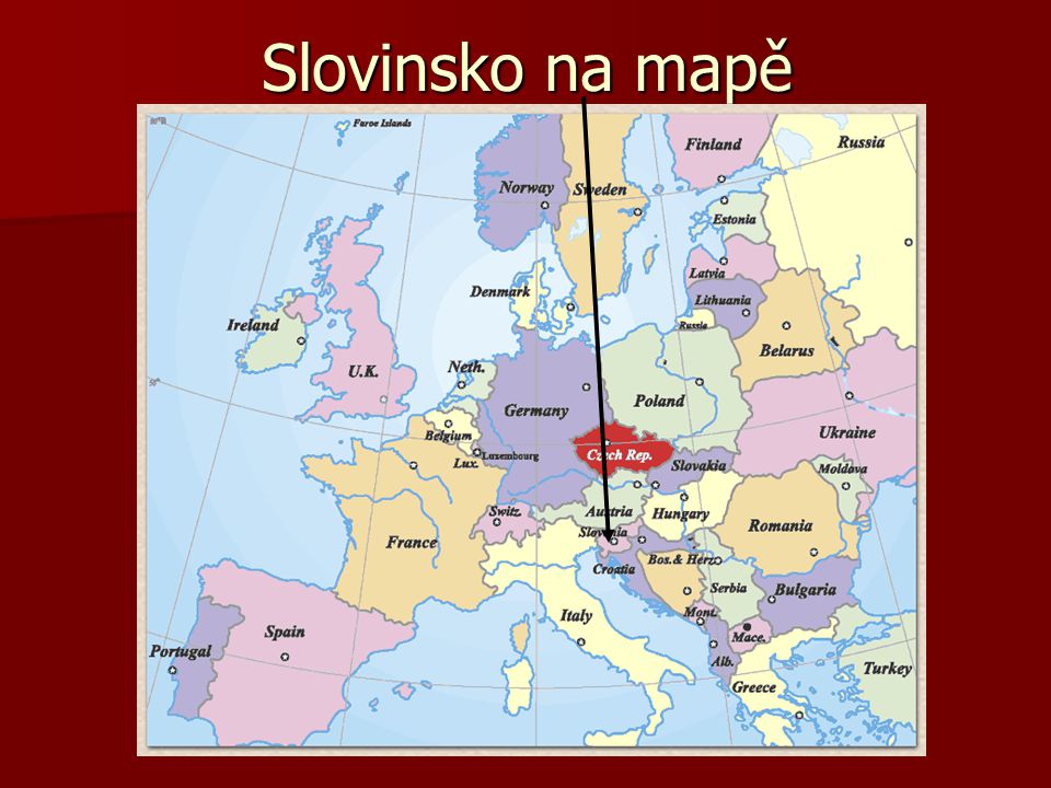 Slovinsko na mapě