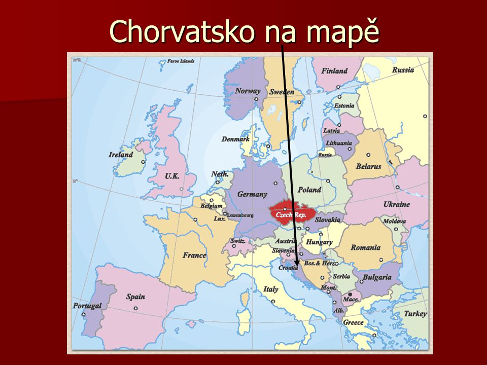 Chorvatsko na mapě