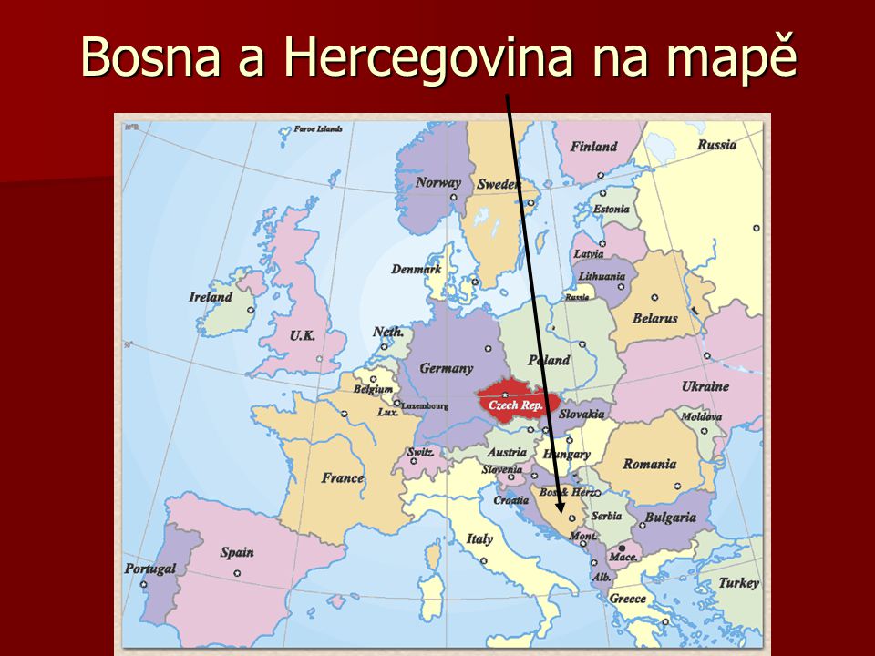 Bosna a Hercegovina na mapě
