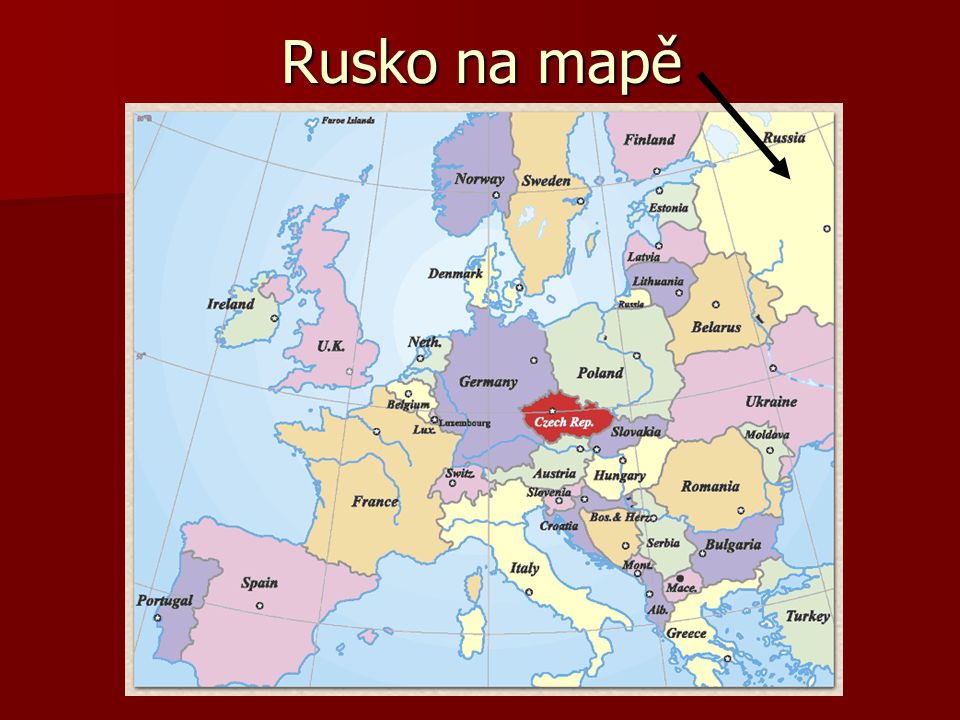 Rusko na mapě