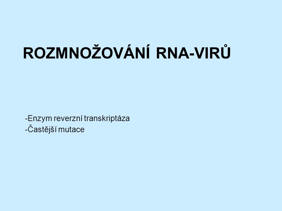 Rozmnožování RNA-virů