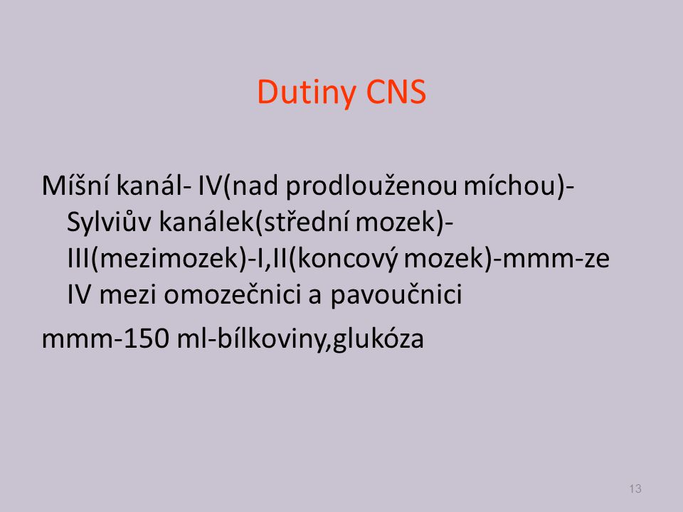 Dutiny CNS