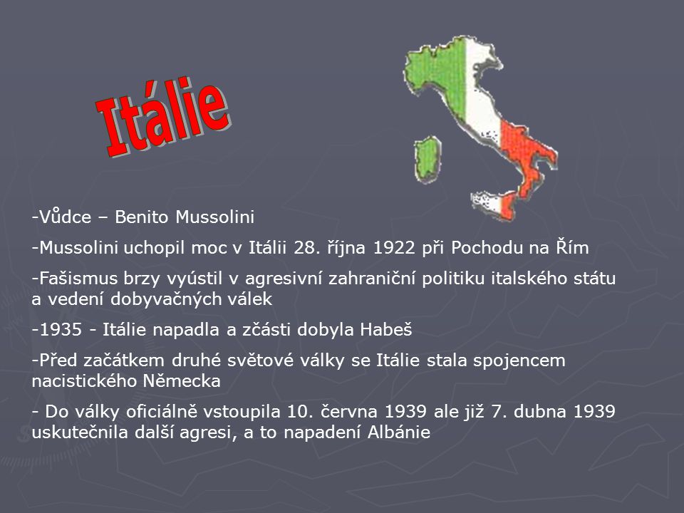 Itálie Vůdce – Benito Mussolini