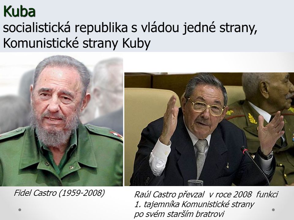 Kuba socialistická republika s vládou jedné strany, Komunistické strany Kuby