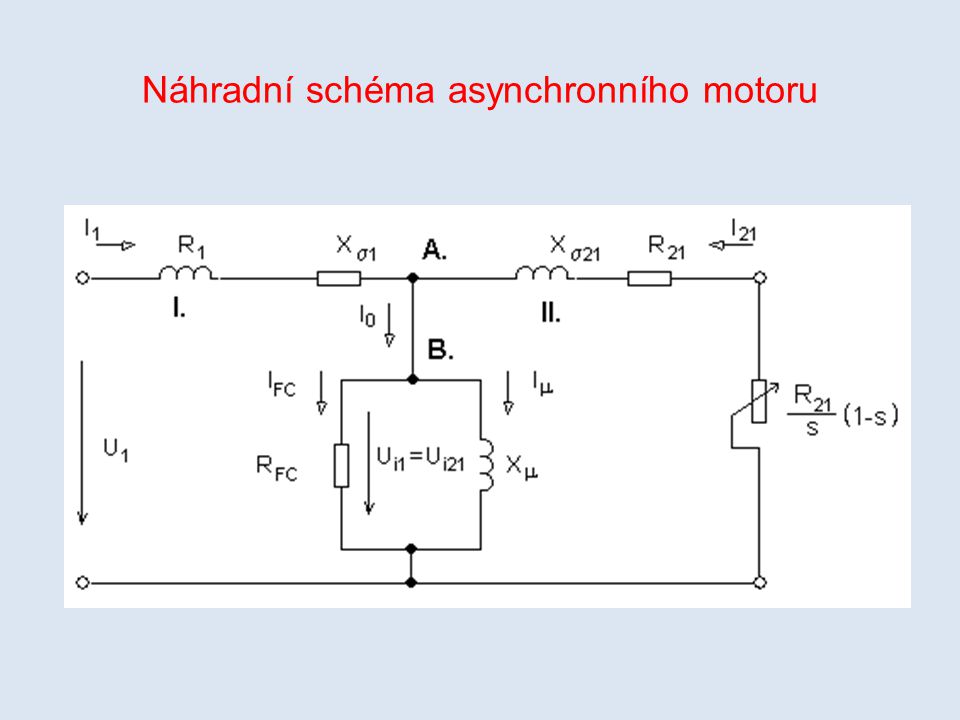 Náhradní schéma asynchronního motoru