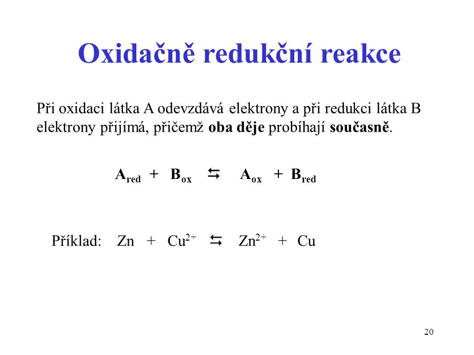 Oxidačně redukční reakce