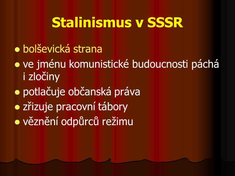 Stalinismus v SSSR bolševická strana