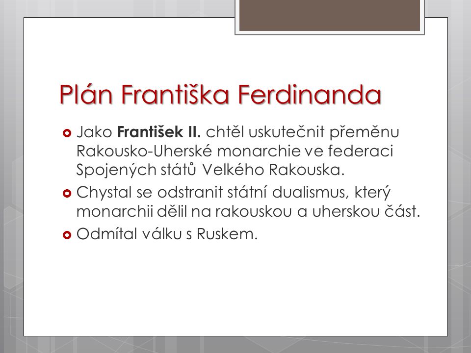 Plán Františka Ferdinanda