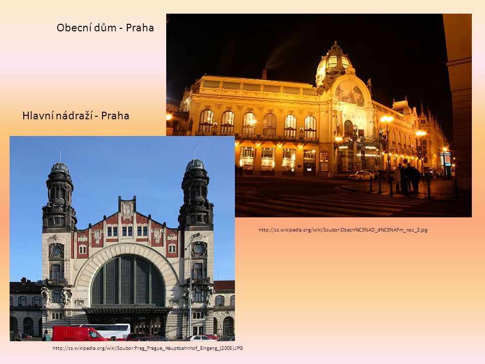 Obecní dům - Praha Hlavní nádraží - Praha
