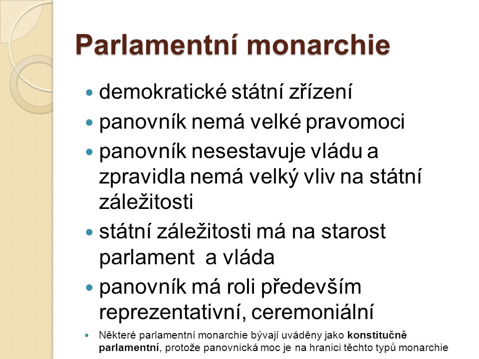 Parlamentní monarchie