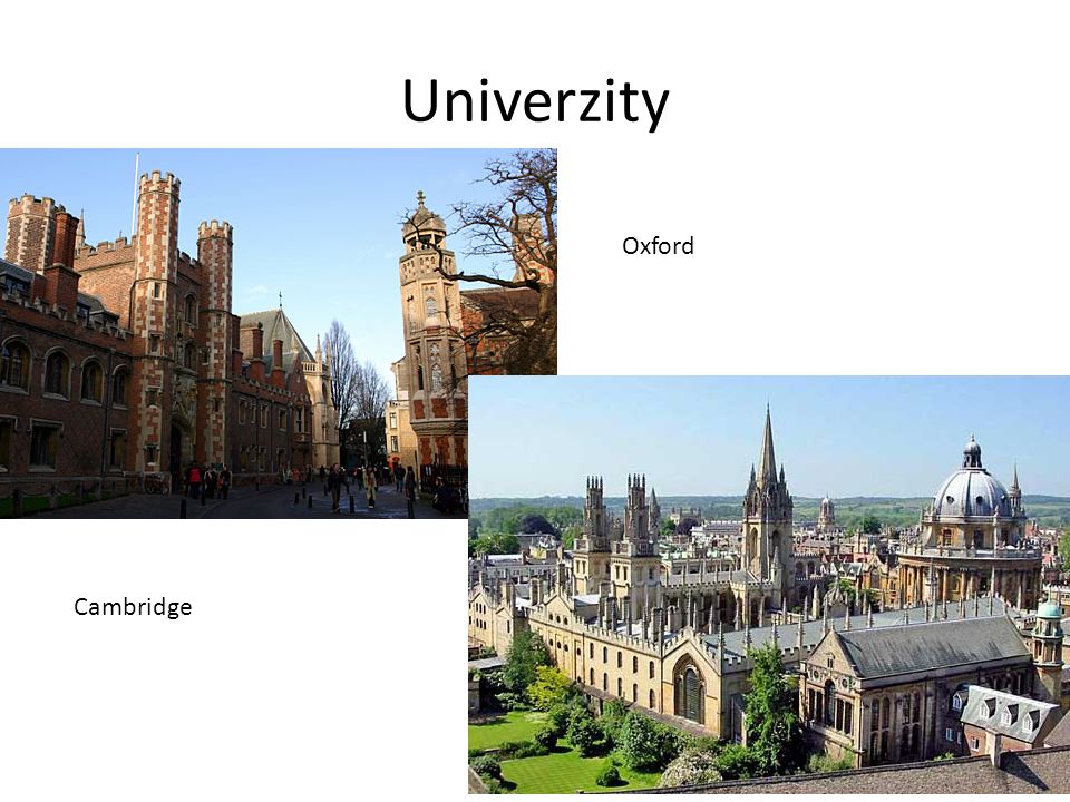 Univerzity Oxford Cambridge