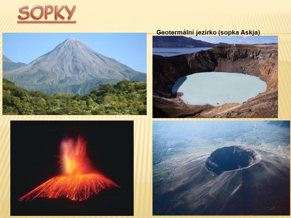 SOPKY Geotermální jezírko (sopka Askja)
