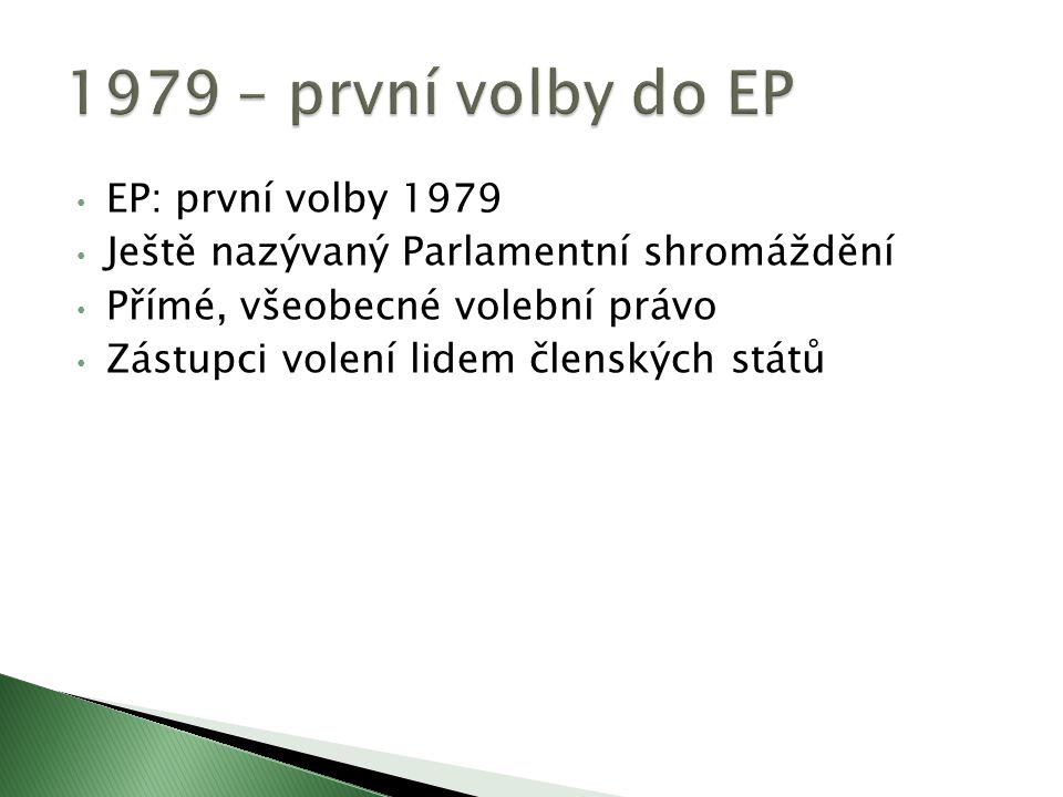 1979 – první volby do EP EP: první volby 1979