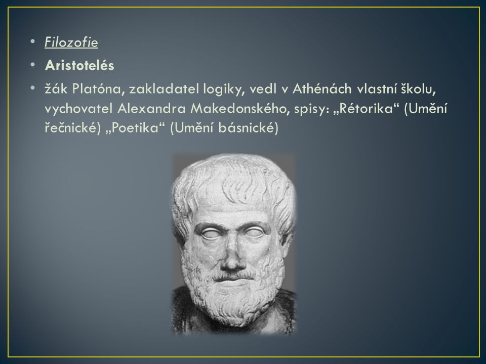 Filozofie Aristotelés.
