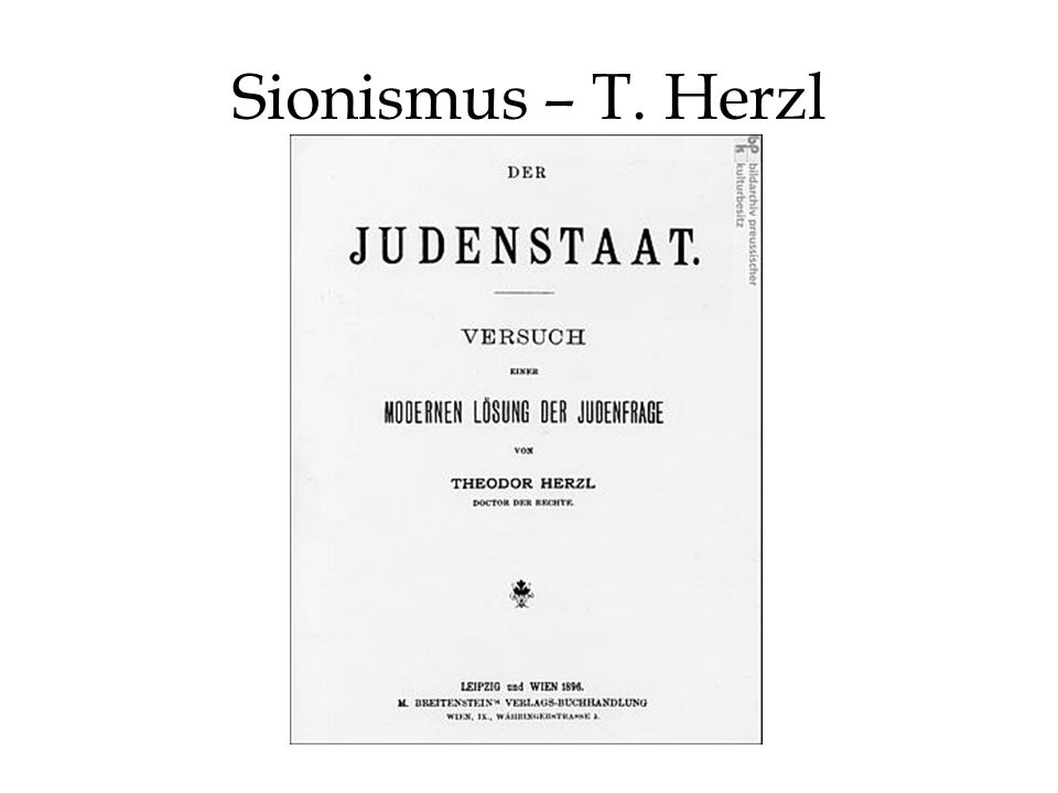 Sionismus – T. Herzl