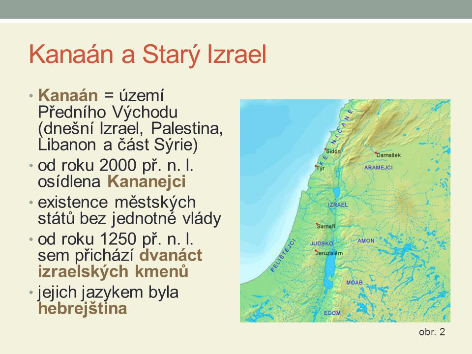 Kanaán a Starý Izrael Kanaán = území Předního Východu (dnešní Izrael, Palestina, Libanon a část Sýrie)