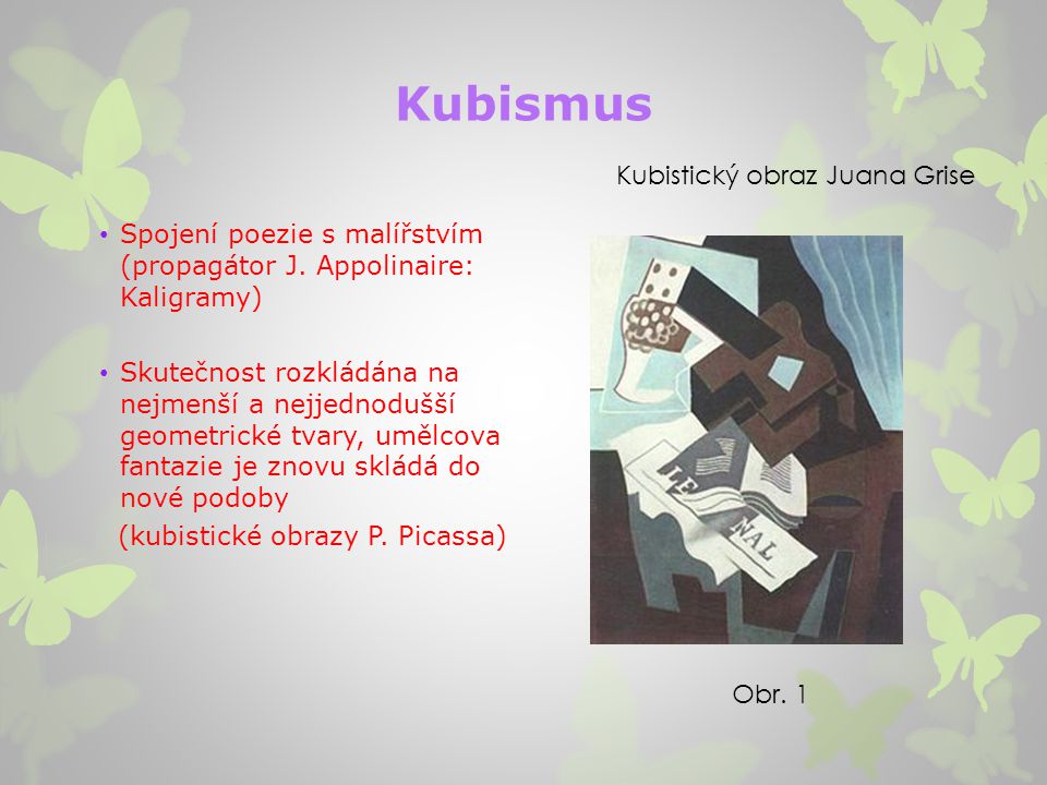 Kubismus Kubistický obraz Juana Grise