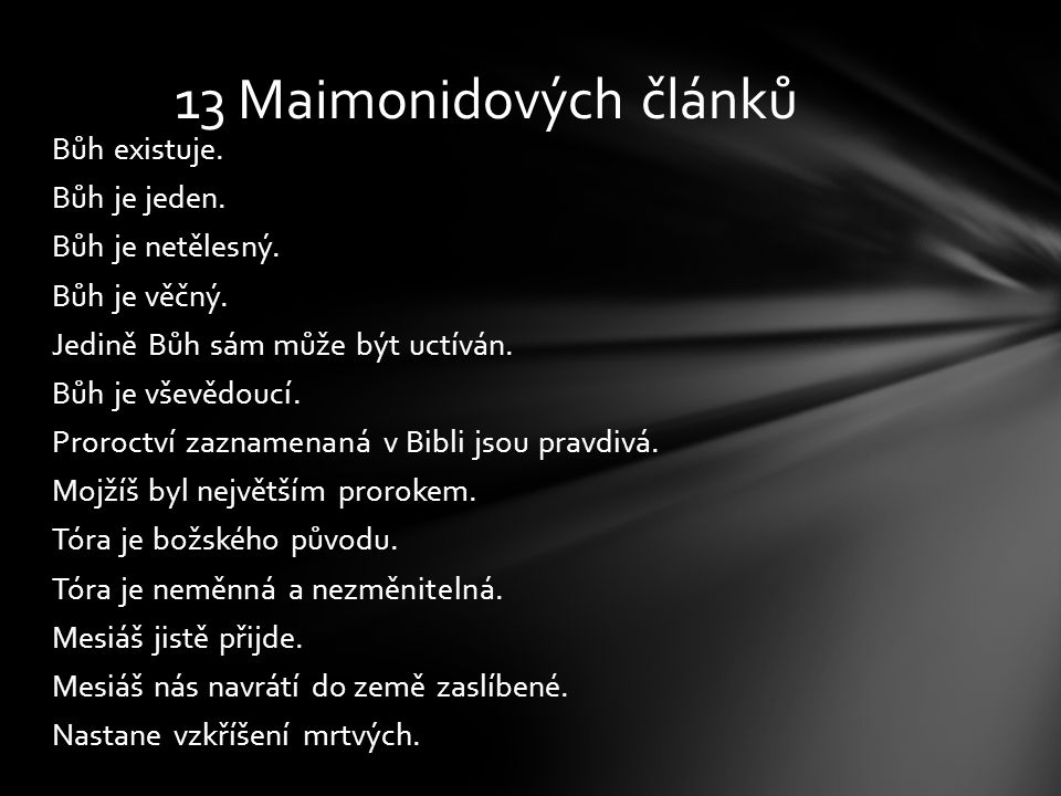 13 Maimonidových článků