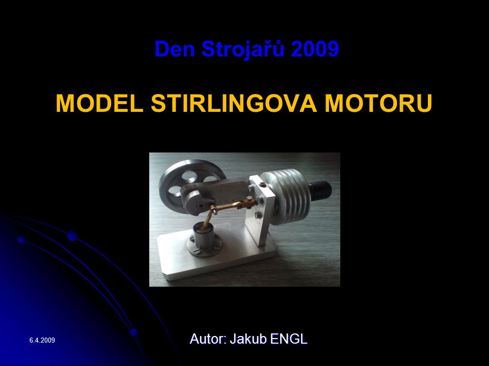 MODEL STIRLINGOVA MOTORU