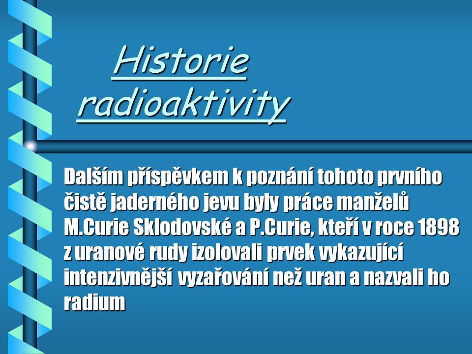 Historie radioaktivity