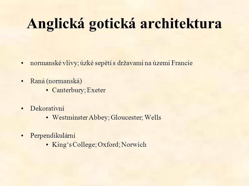 Anglická gotická architektura