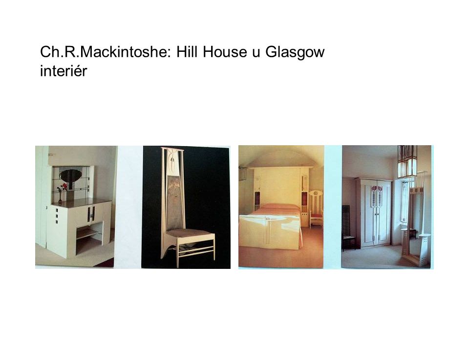Ch.R.Mackintoshe: Hill House u Glasgow interiér