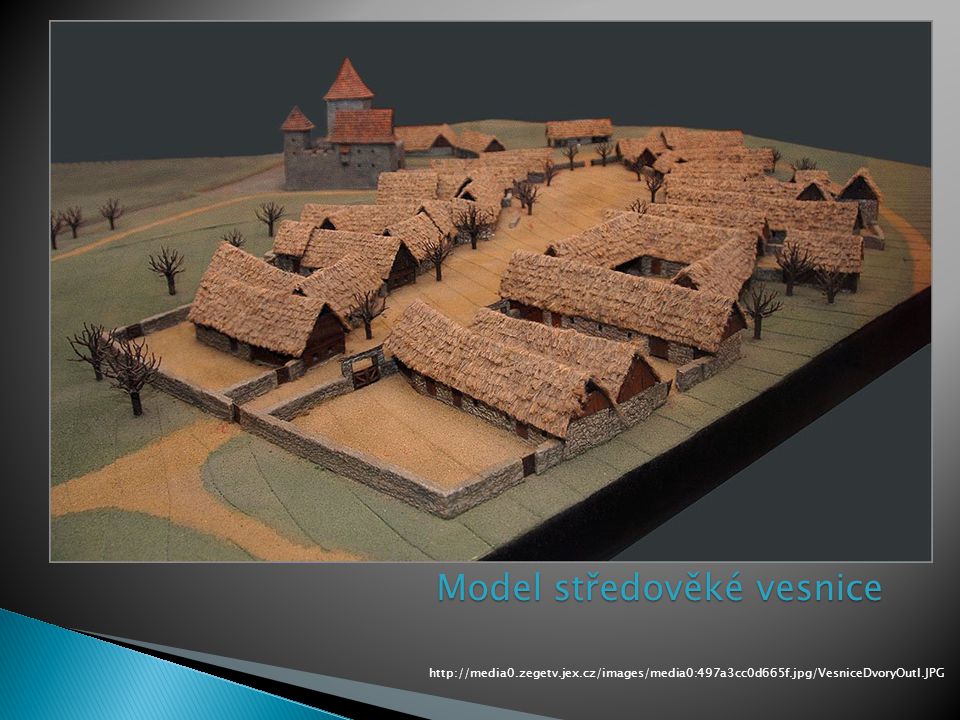 Model středověké vesnice