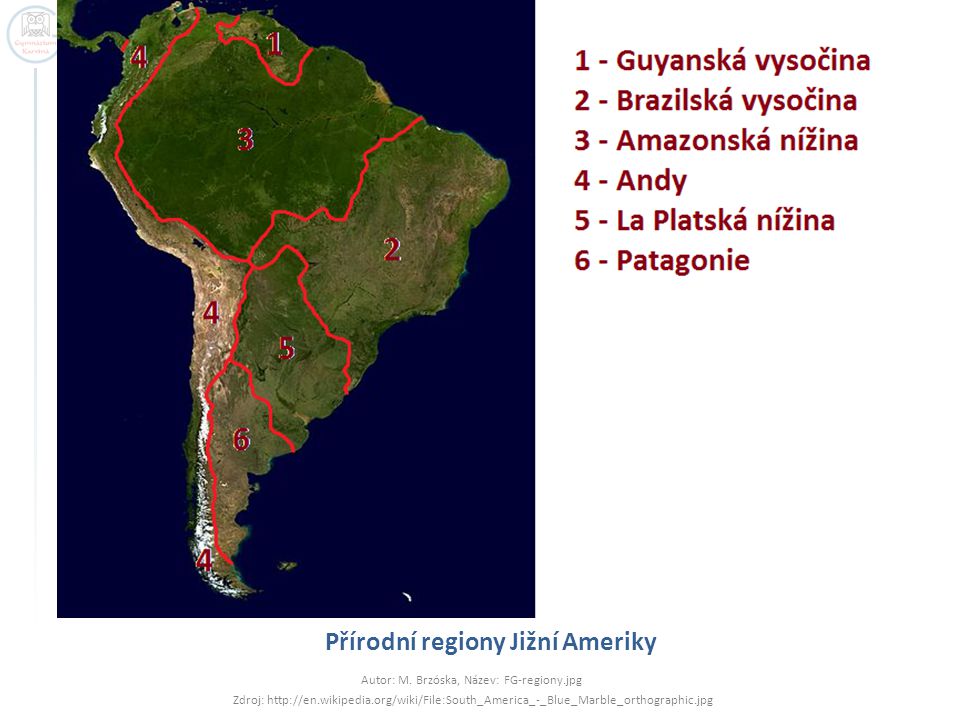 Přírodní regiony Jižní Ameriky