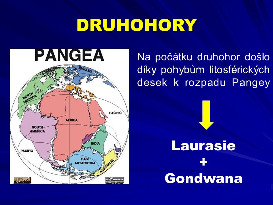 DRUHOHORY Laurasie + Gondwana